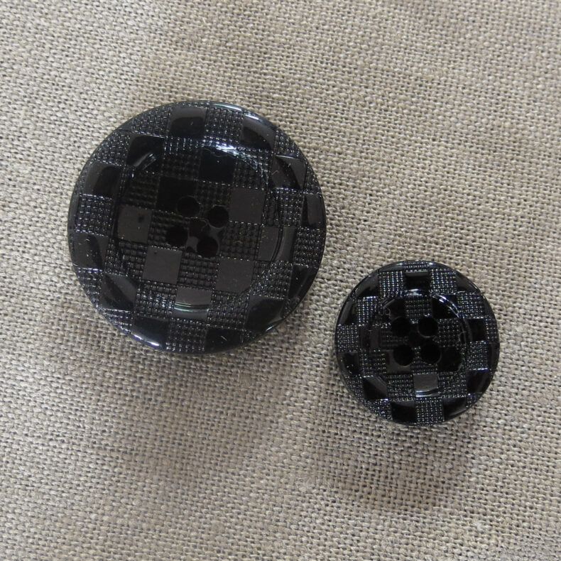 Rund halv blank knapp - Sjakkbrett