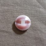 Rund halv blank knapp - Under isen - Rosa