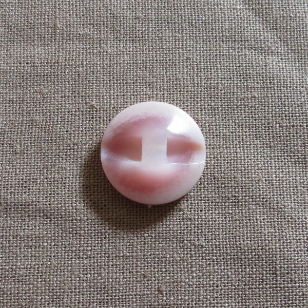 Rund halv blank knapp - Under isen - Rosa