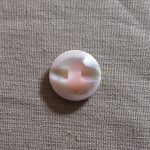 Rund halv blank knapp - Under isen - Pudder rosa