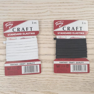 Strikk/Elastikk 6mm - Svart og Hvit