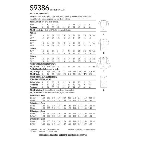 Simplicity S9386