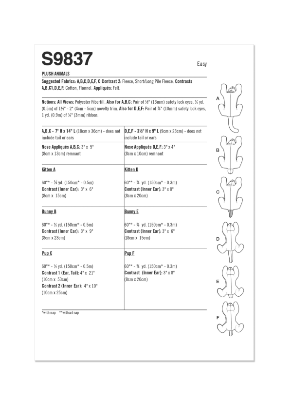 Simplicity S9837
